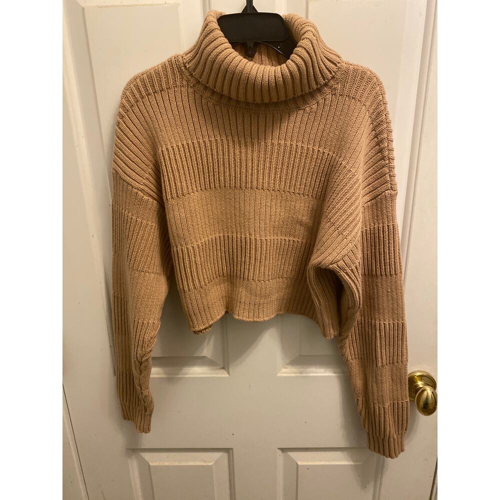 L.A. Hearts Women's Size Small Brown Acryllic Blend Turtleneck Pullover Sweater